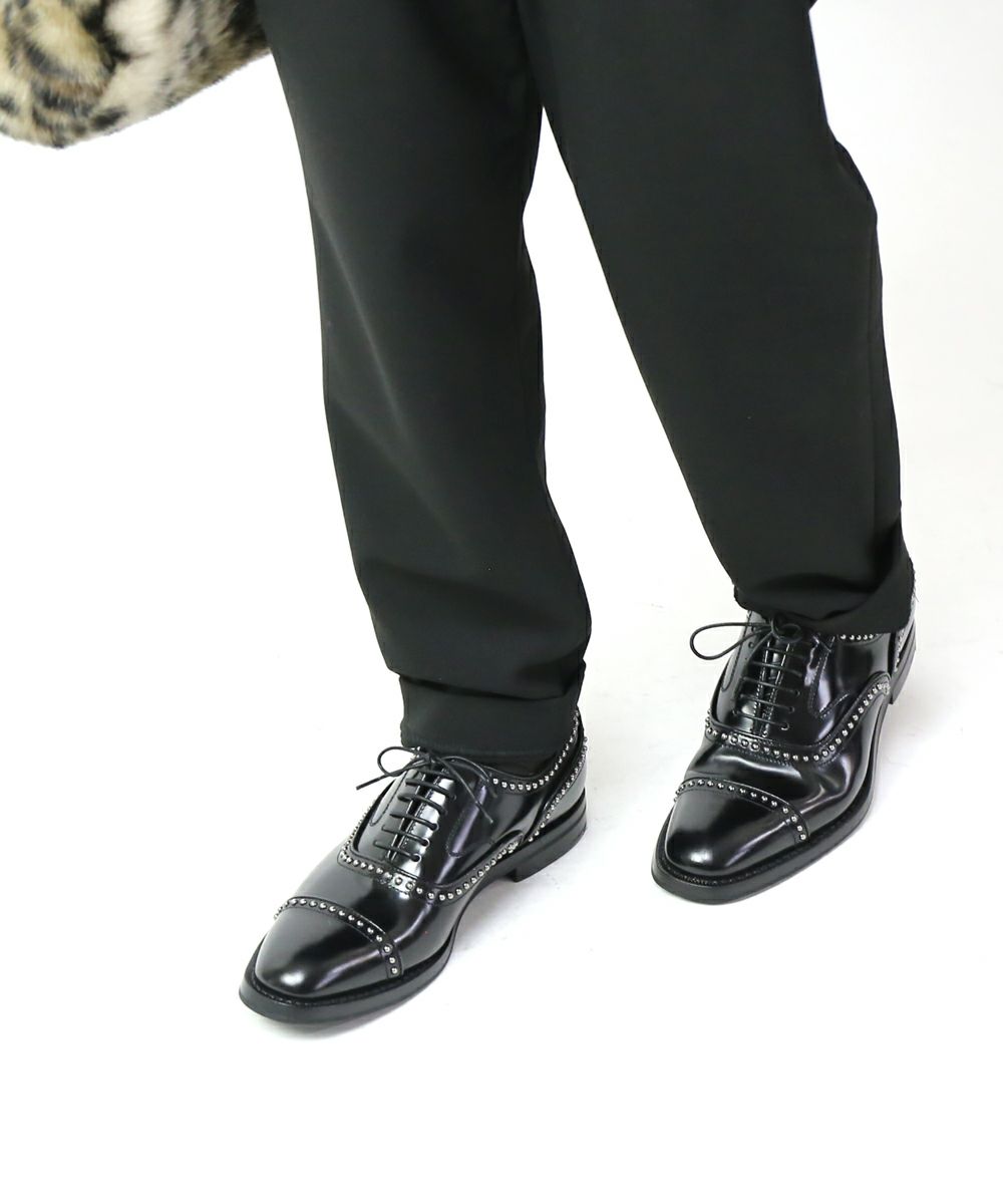 Church S チャーチ ポリッシュドバインダーカーフ メタルスタッズ ウィングチップ レースアップ レザーシューズ バーウッド Burwood Ladies Met Bleu Comme Bleu ブルーコムブルー