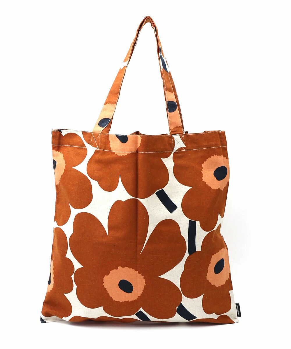 Marimekko マリメッコ コットンリネン ウニッコ柄 トートバッグ エコバッグ ファブリックバッグ Pieni Unikko Fabricbag 44 43cm Bleu Comme Bleu ブルーコムブルー