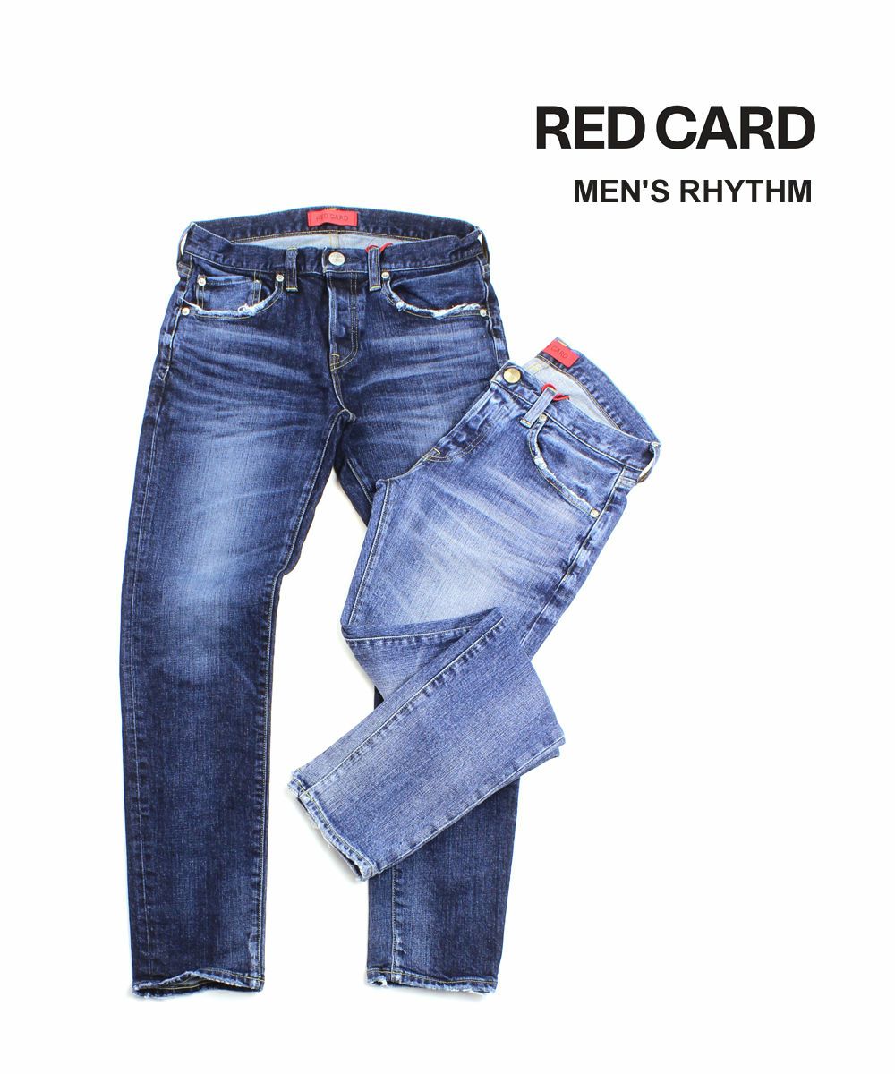 Red Card レッドカード コットンストレッチデニム メンズ スリムテーパード デニム パンツ ジーンズ Rhythm リズム Bleu Comme Bleu ブルーコムブルー