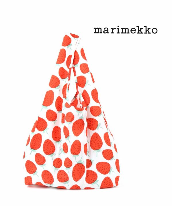 marimekko(マリメッコ) マンシッカ イチゴ柄 エコバック スマート