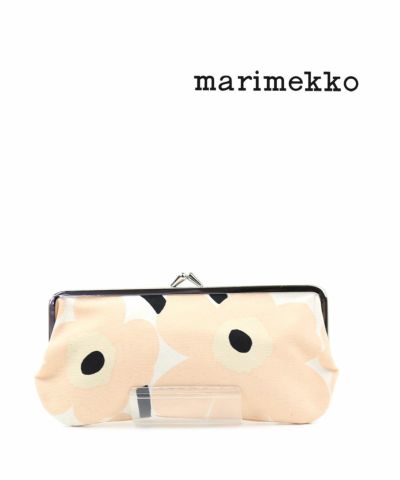 marimekko(マリメッコ)コットン ウニッコ柄 がま口 小物入れ ポーチ MINI UNIKKO PIENI KUKKARO BLEU  COMME BLEU(ブルーコムブルー)