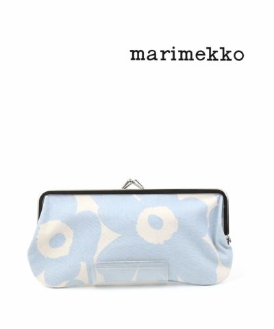 marimekko(マリメッコ)コットン ウニッコ柄 横長 ポーチ がま口ポーチ