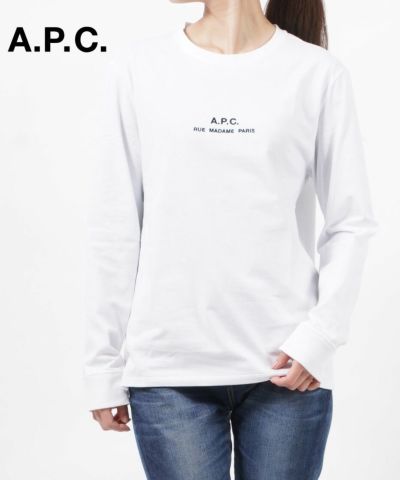 A.P.C.(アー・ペー・セー)コットン クルーネック ロゴ刺繍 長袖