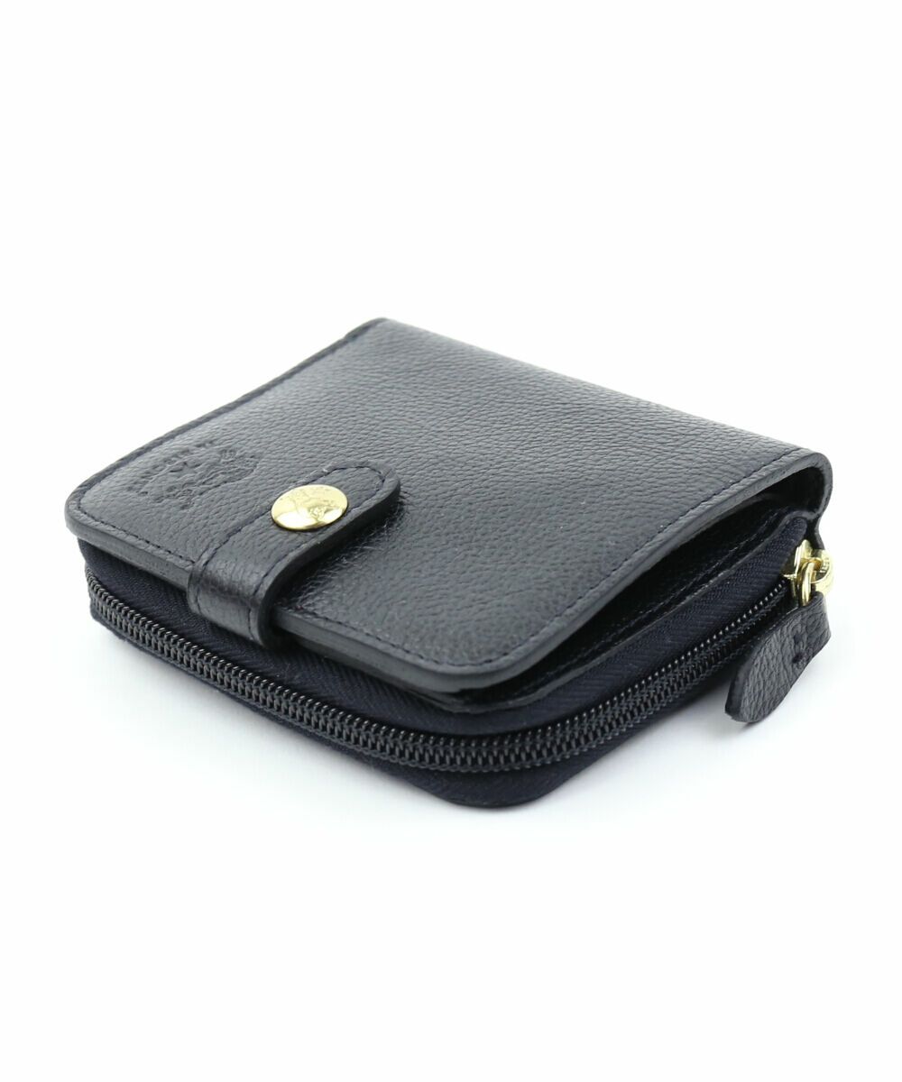 IL BISONTE(イルビゾンテ)レザー ラウンドファスナー 二つ折り財布 