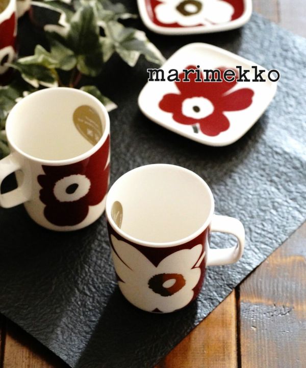 marimekko(マリメッコ) ウニッコ柄 マグカップ コップ 2個セット JUHLA UNIKKO MUG 2.5DL 2PCS | BLEU  COMME BLEU(ブルーコムブルー)