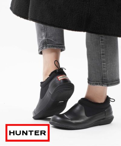 HUNTER(ハンター) 防水 防寒 レインシューズ スリッポン レディース