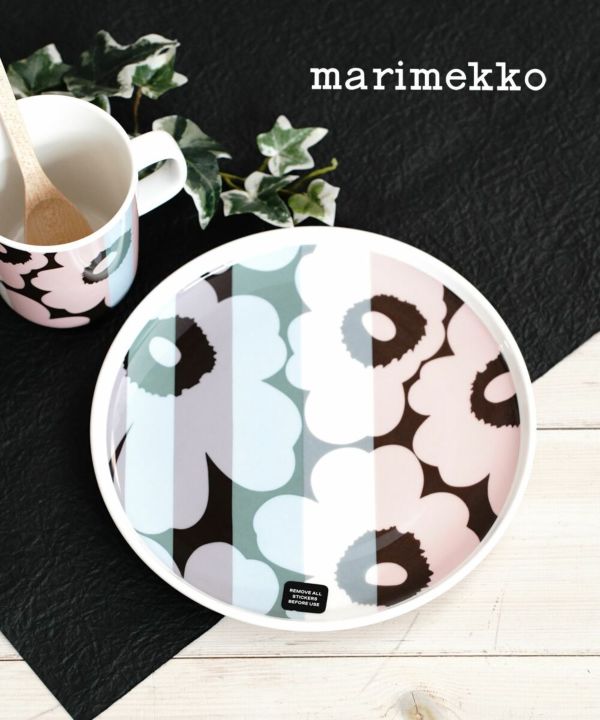 marimekko(マリメッコ), ウニッコラリ柄 ラウンドプレート 皿 丸型 UNIKKO RALLI PLATE 20CM