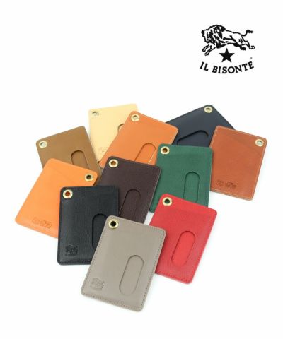 IL BISONTE(イルビゾンテ)レザー ストラップリング付き カードケース