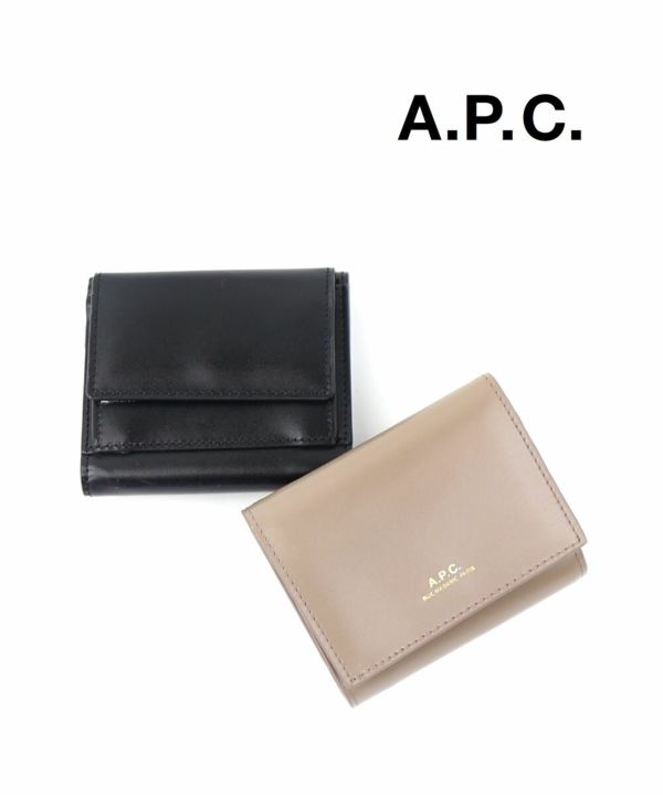 A.P.C.(アー・ペー・セー)レザー 三つ折り財布 ミニ財布 コンパクト