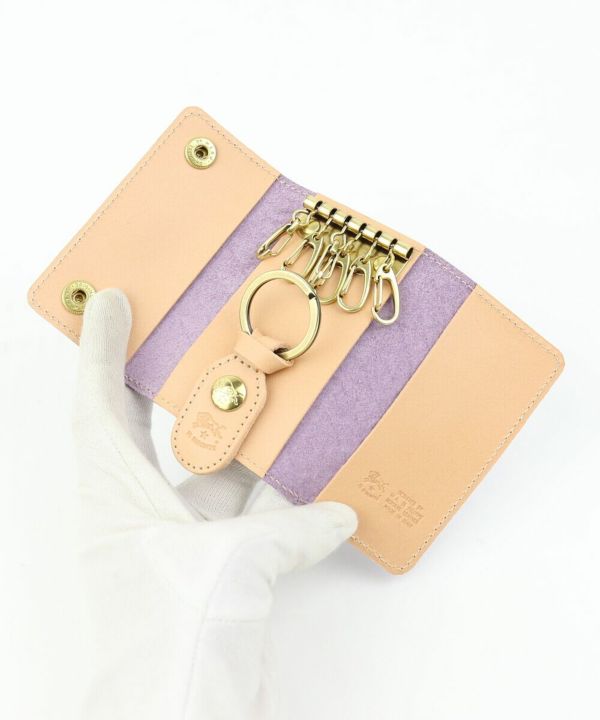 IL BISONTE イルビゾンテ キーケース レザー 限定 2024 ラベンダー IL