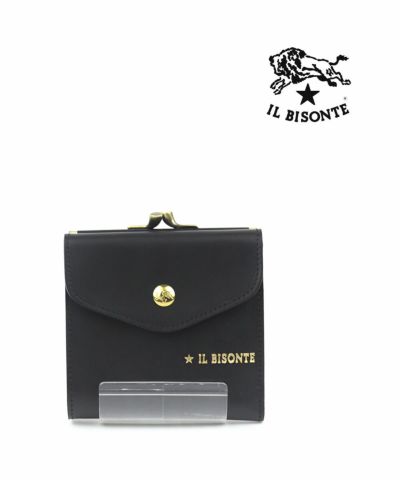 IL BISONTE(イルビゾンテ)レザー ラウンドファスナー 二つ折り財布