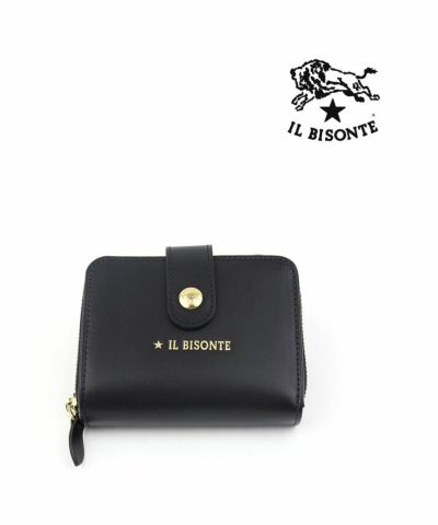 IL BISONTE(イルビゾンテ)レザー ラウンドファスナー 二つ折り財布