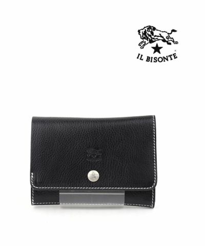 IL BISONTE(イルビゾンテ)レザー メタルボタン 二つ折り財布