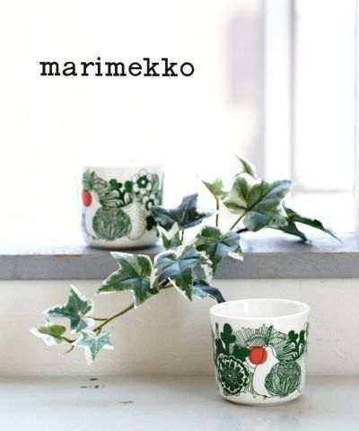 marimekko(マリメッコ)日本限定 シイルトラプータルハ柄 ハンドルなし コーヒーカップセット コップ 2個セット  SIIRTOLAPUUTARHA C.CUP 2PCS W/OUT H | BLEU COMME BLEU(ブルーコムブルー)