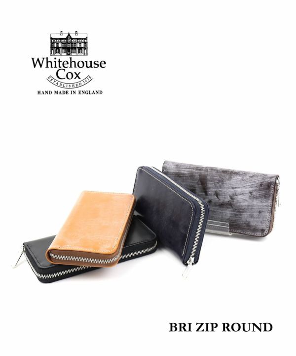 Whitehouse Cox(ホワイトハウスコックス)ブライドルレザー ラウンドジッパー 長財布 ロングウォレット BRI ZIP ROUND |  BLEU COMME BLEU(ブルーコムブルー)