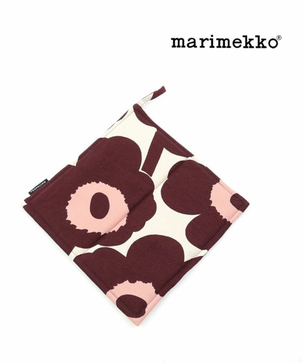 marimekko(マリメッコ) ウニッコ柄 コットン 鍋敷き ポットホルダー PIENI UNIKKO POT HOLDER BLEU  COMME BLEU(ブルーコムブルー)