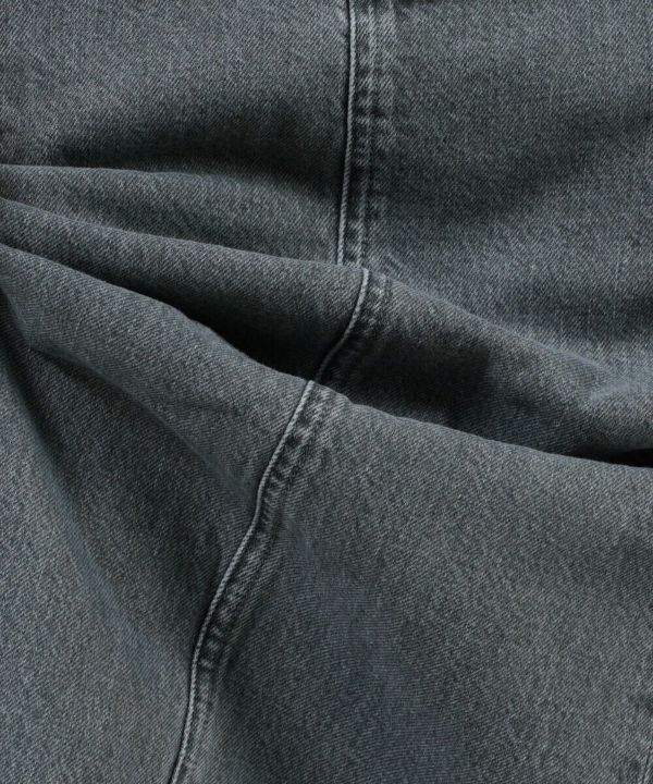 upper hights(アッパーハイツ)コットン デニム ロングフレアスカート パネルスカート THE TRACK SKIRT | BLEU  COMME BLEU(ブルーコムブルー)