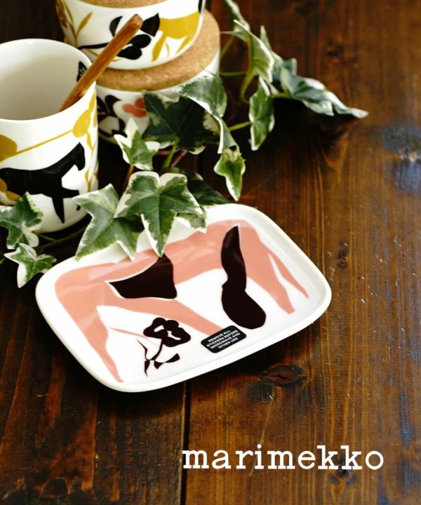 marimekko(マリメッコ) ライドゥン柄 皿 角皿 スクエアプレート
