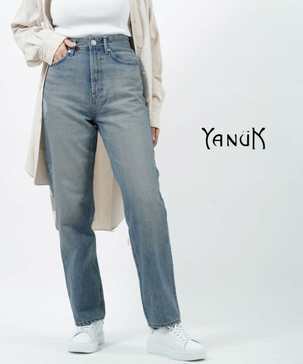 YANUK(ヤヌーク)コットンストレッチ ボーイズストレート デニム パンツ