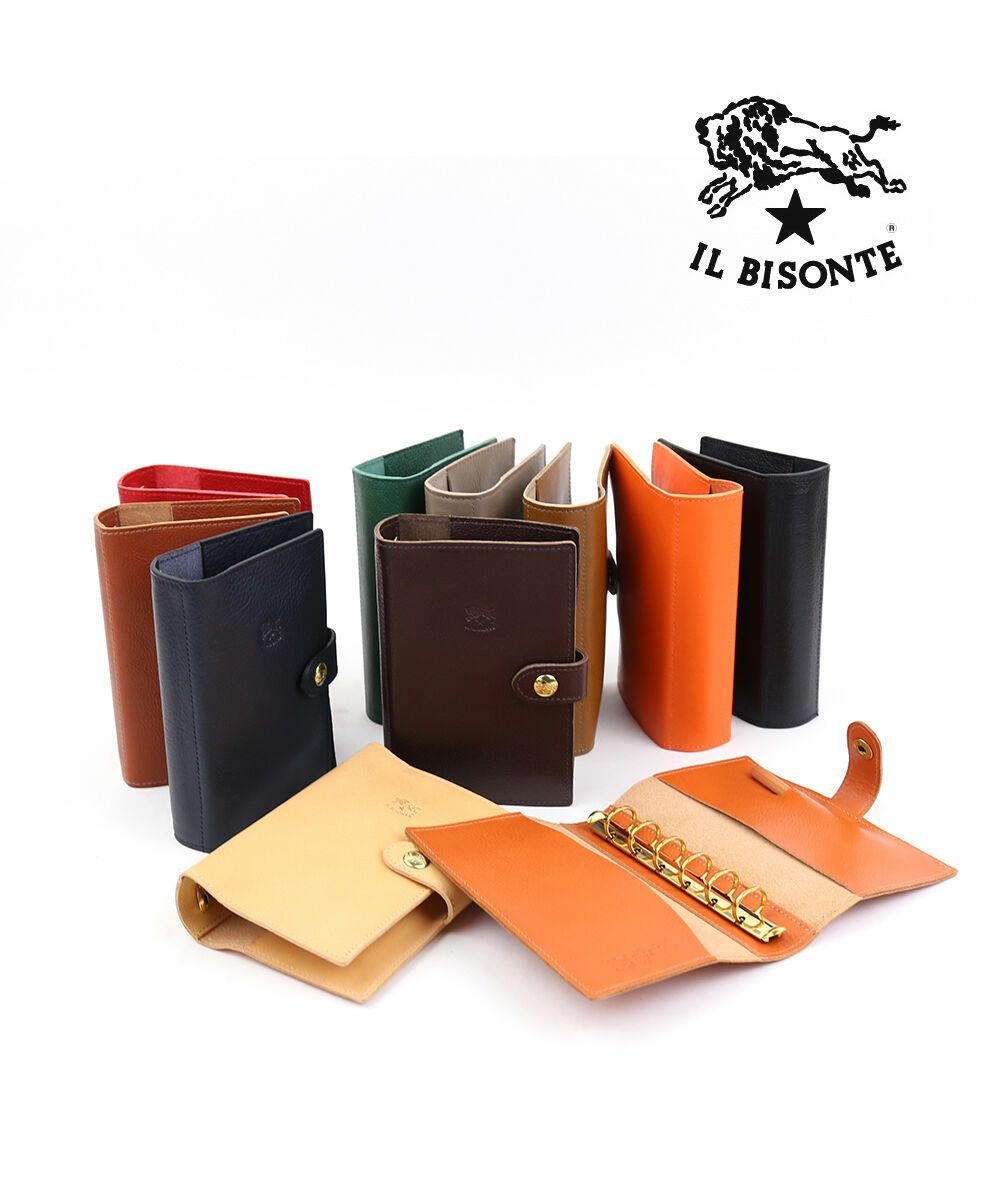 IL BISONTE 旧ロゴ イルビゾンテ レザー手帳手帳カバー ミニ6穴 
