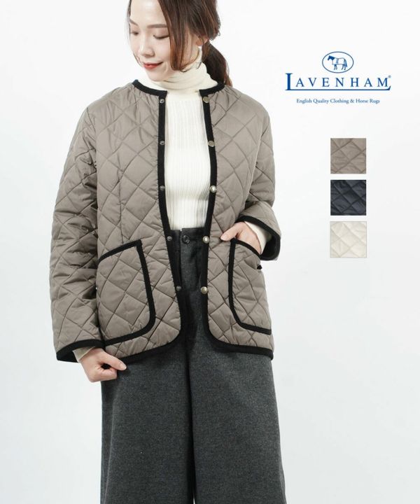 LAVENHAM(ラベンハム)ラブンスター キルティング クルーネック