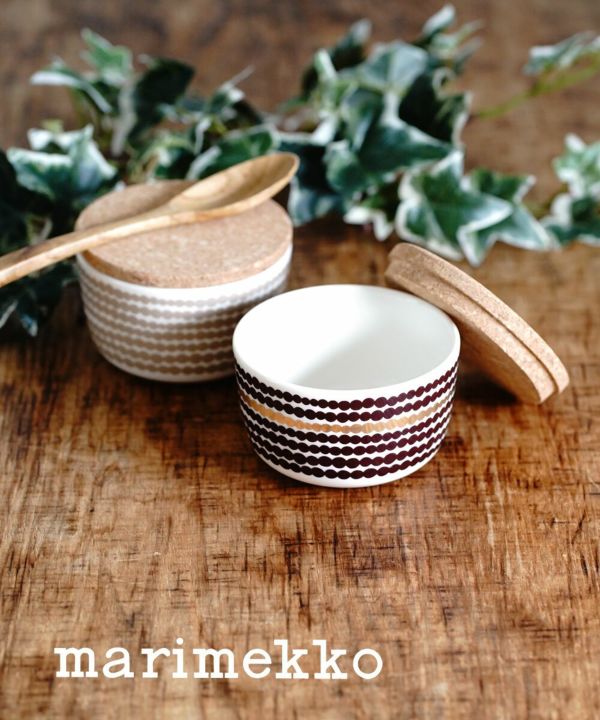 marimekko(マリメッコ), シイルトラプータルハ柄 蓋付き ボウルセット 2個セット 食器 250ml SIIRTOLAPUUTARHA  BOWL 2.5DL 2PCS