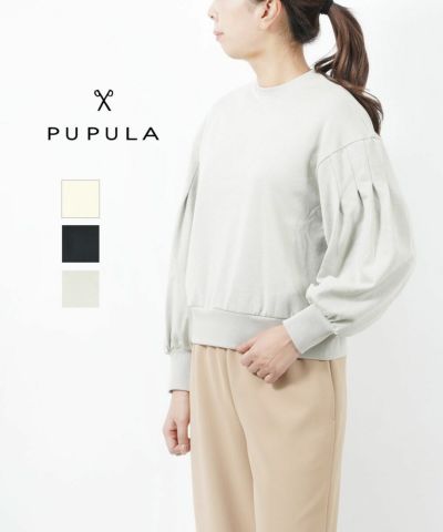 PUPULA(ププラ)アクアダブルニット クルーネック ストレッチ