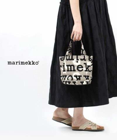 marimekko(マリメッコ)コットンキャンバス キオスキ ロゴ トートバッグ