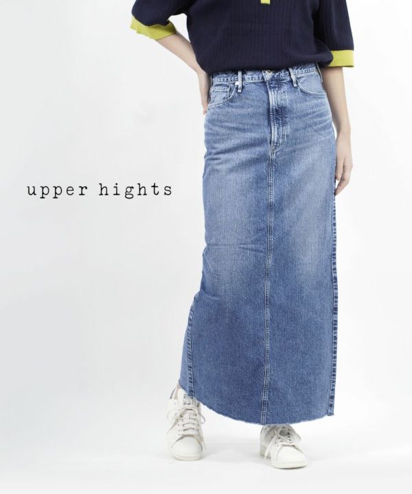 upper hights(アッパーハイツ)コットン Iライン バックスリット デニム