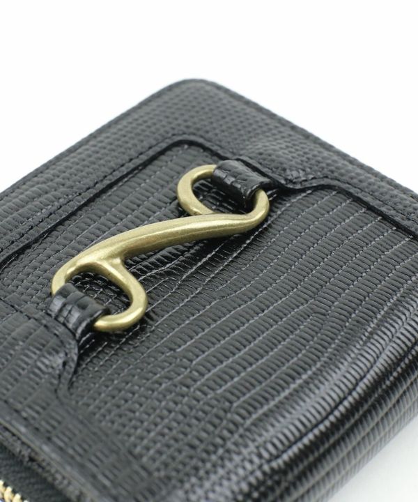 TOFF&LOADSTONE(トフアンドロードストーン), リザード型押しレザー ラウンドジップ 二つ折り財布 ミニウォレット 財布 Round  zip folded wallet lizard ラウンドジップ フォールデッド ウォレット リザード