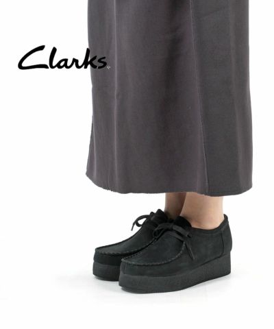 Clarks(クラークス)レザー 厚底 シューズ モカシン ショートブーツ