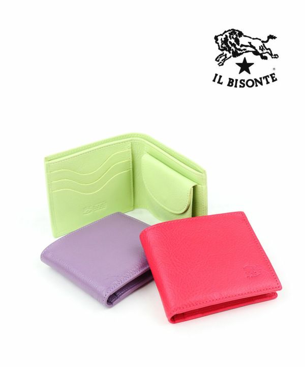 IL BISONTE(イルビゾンテ), レザー 二つ折り 財布 コンパクトウォレット