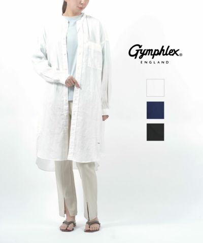 Gymphlex(ジムフレックス)バンドカラー シャツワンピース BAND COLLAR SHIRT DRESS | BLEU COMME  BLEU(ブルーコムブルー)