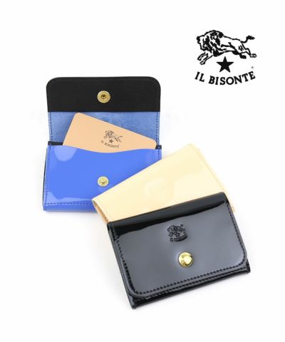 IL BISONTE(イルビゾンテ)レザー ストラップリング付き カードケース