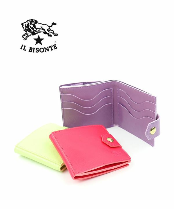IL BISONTE(イルビゾンテ), レザー ベルト付き 二つ折り ウォレット 財布