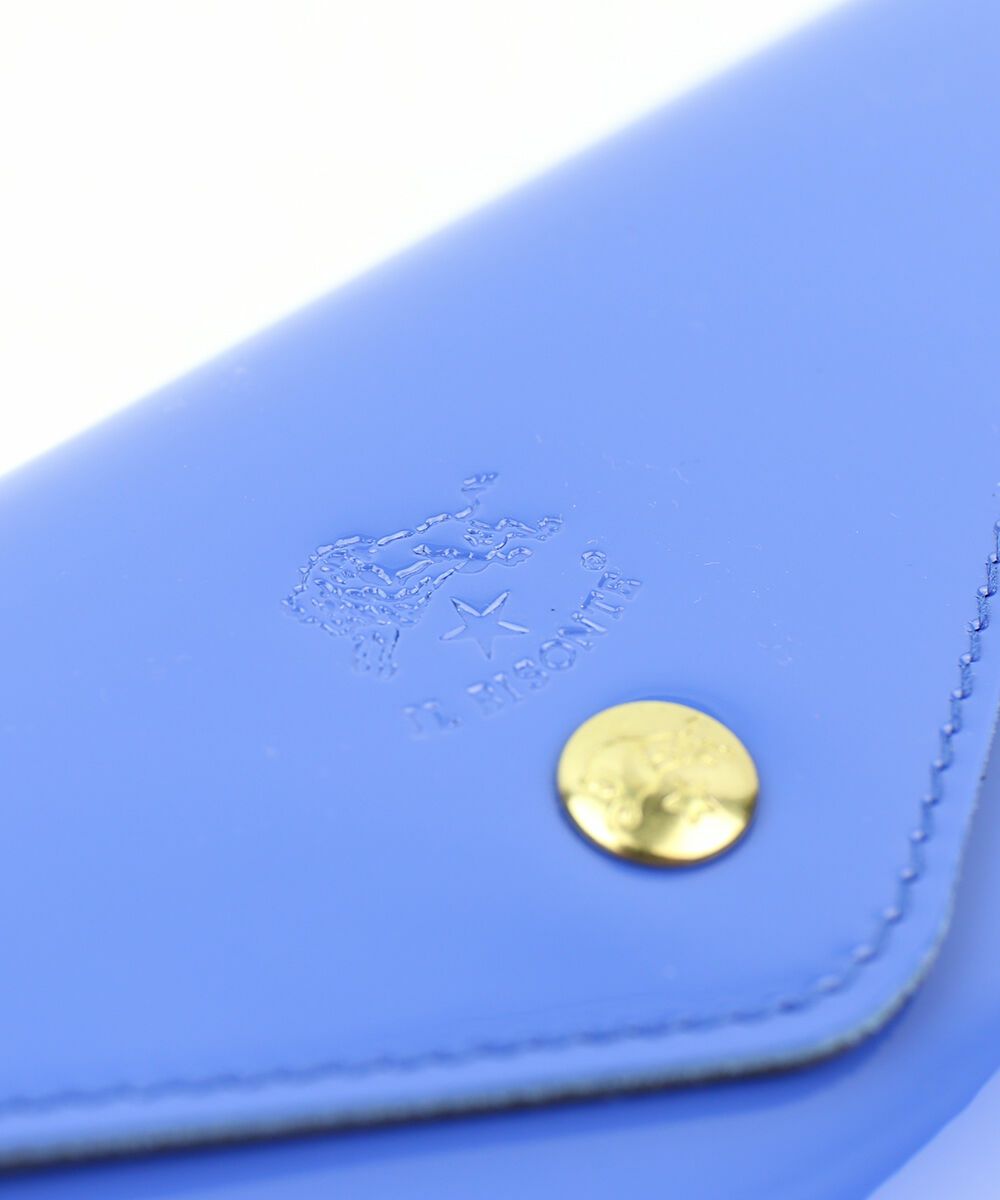 IL BISONTE(イルビゾンテ)パテント エナメル レザー 三つ折り 長財布  