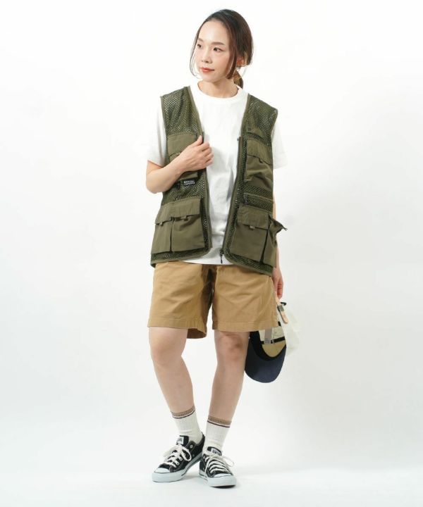 GRAMICCI(グラミチ), ナイロン マイクロリップストップ ベスト GONE FISHING VEST ゴーンフィッシングベスト