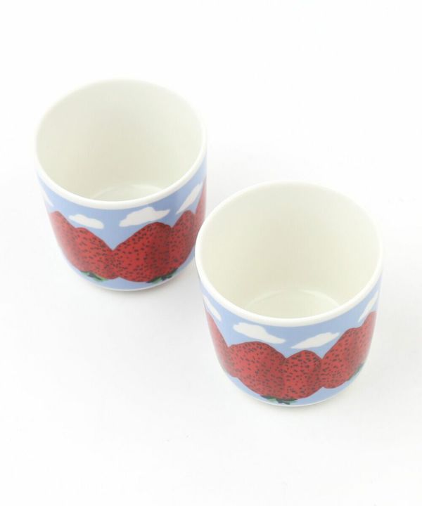 marimekko(マリメッコ), マンシッカヴオレット イチゴの山 コーヒーカップセット コップ 2個セット MANSIKKAVUORET  C.CUP 2DL 2PCS