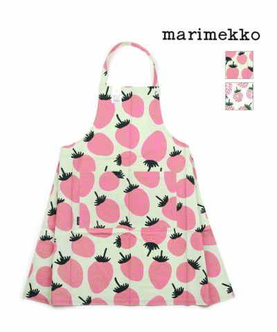 marimekko(マリメッコ)コットン マンシッカ いちご柄 エプロン P