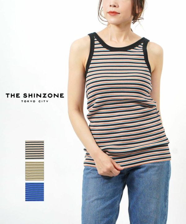 THE SHINZONE(ザ シンゾーン)コットン マルチボーダー タンクトップ 