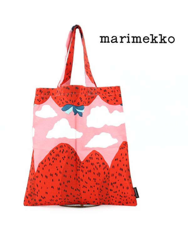 marimekko(マリメッコ), コットン マンシッカヴォレット イチゴの山 トートバッグ エコバッグ ファブリックバッグ  MANSIKKAVUORET BAG 33×34