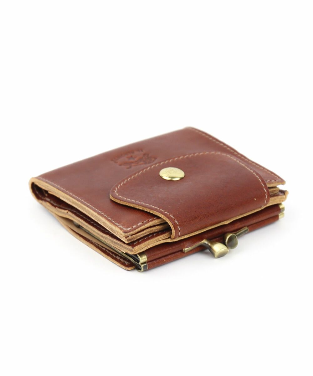 IL BISONTE(イルビゾンテ)ヴィンテージレザー がま口 二つ折り財布 