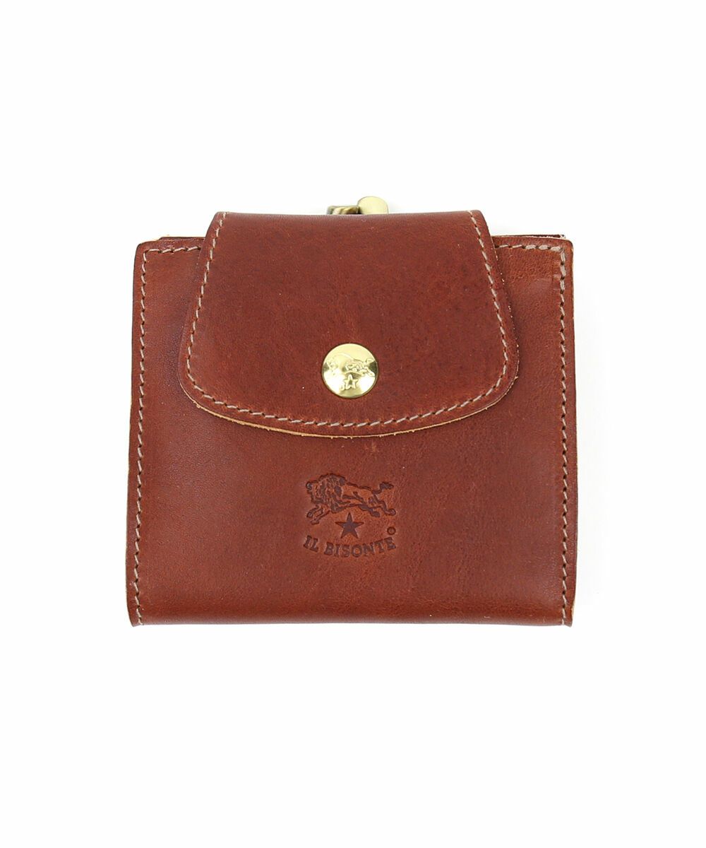 IL BISONTE(イルビゾンテ)ヴィンテージレザー がま口 二つ折り財布  