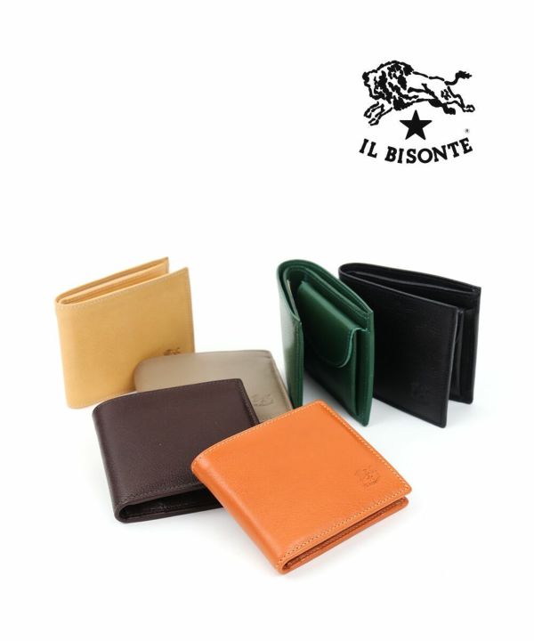 IL BISONTE(イルビゾンテ)レザー 二つ折り 財布 コンパクトウォレット