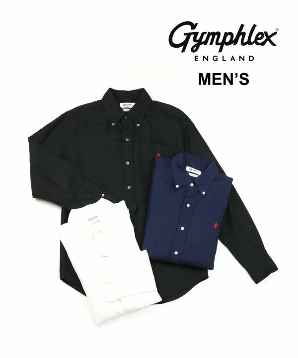 GYMPHLEX ジムフレックス シャツ ボタンダウンシャツ リネン
