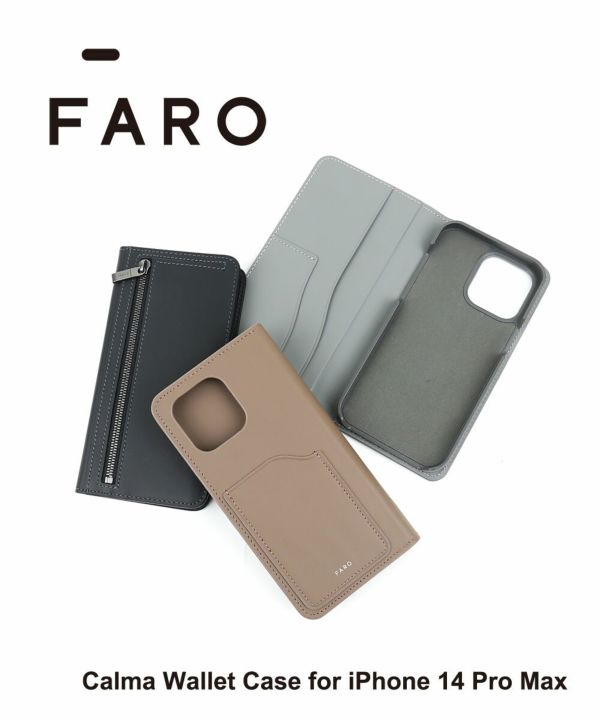 FARO(ファーロ)iPhoneケース 手帳型 スマホケース Calma Wallet Case for iPhone 14 Pro Max  BLEU COMME BLEU(ブルーコムブルー)