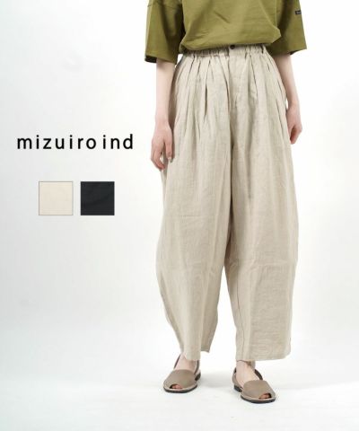 mizuiro ind(ミズイロインド) ボリューム タックパンツ ワイドパンツ