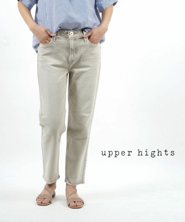 upper hights(アッパーハイツ)コットンストレッチ ミッドライズ テーパード デニムパンツ ジーンズ テーパードデニムパンツ THE  GIRL | BLEU COMME BLEU(ブルーコムブルー)