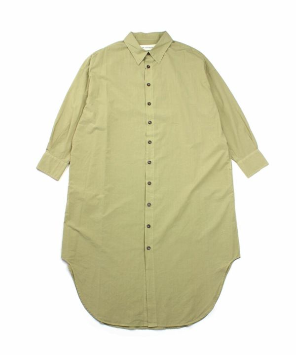 THE SHINZONE(ザ シンゾーン), コットン ドロップショルダー ワイド シャツワンピース WINDY SHIRT DRESS  ウィンディーシャツドレス