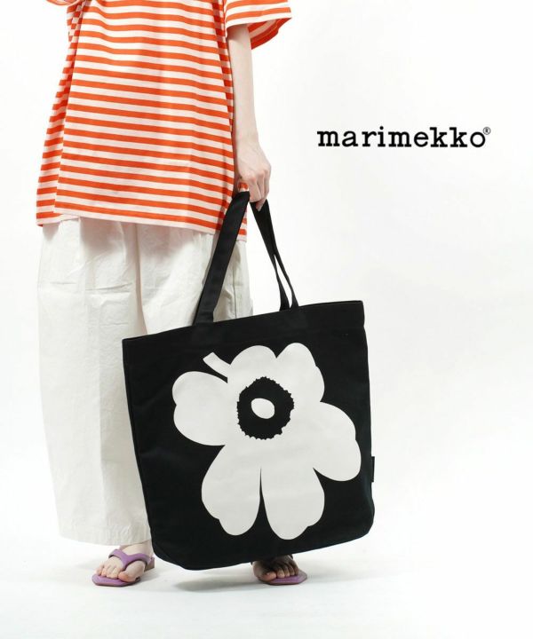 marimekko(マリメッコ)コットンキャンバス ウニッコ柄 ビッグトート